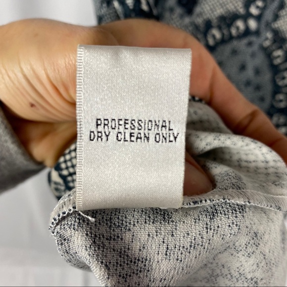 BARASCHI Anthropologie Paisley Print Navy Dress - Picture 6 of 7